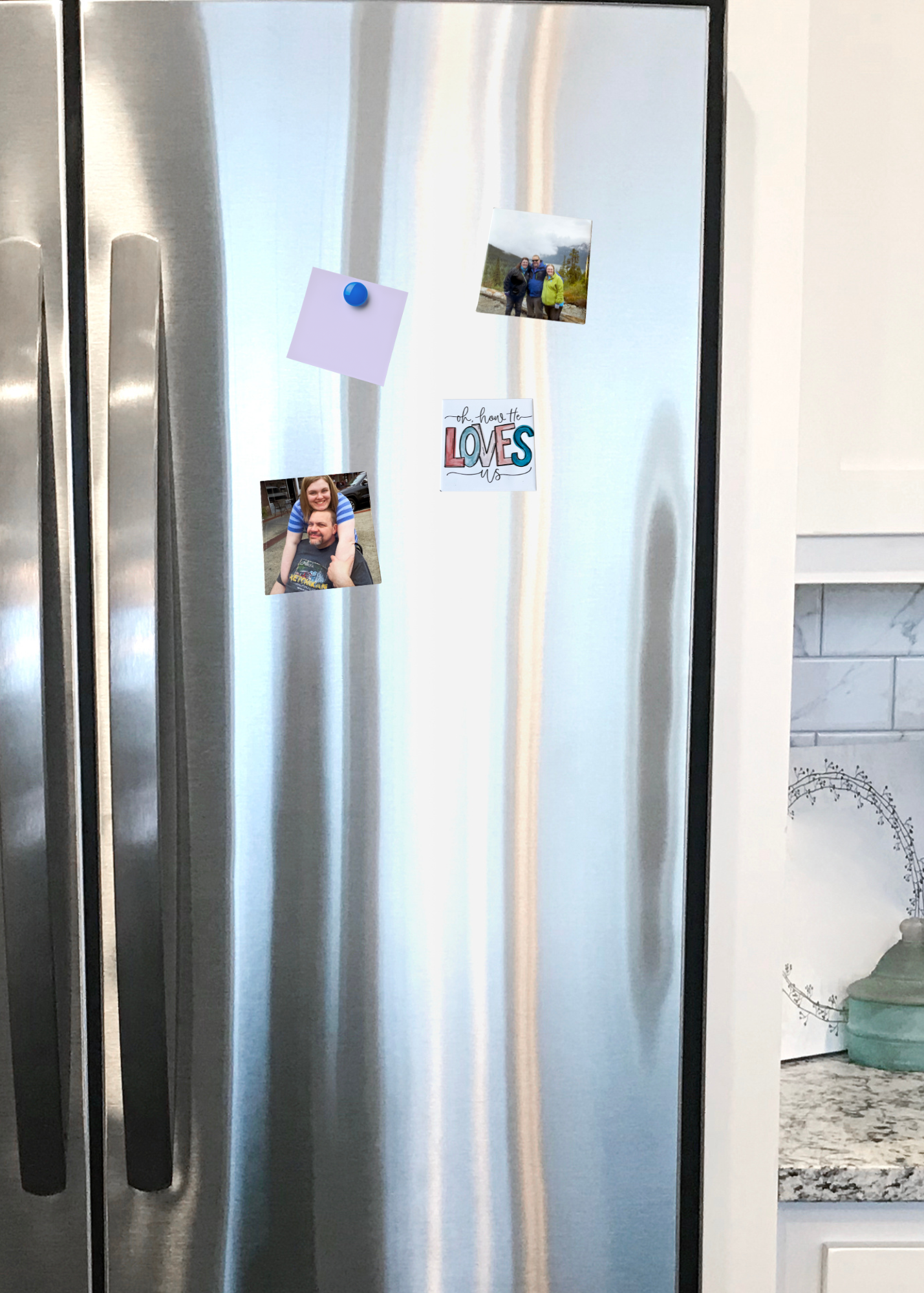 Personalized Photo Magnets – Set of 4 - 2.5”x 2.5“ each