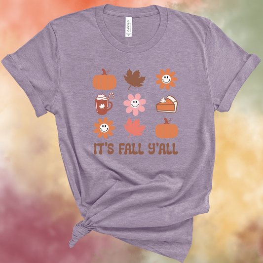 It's Fall Y'all on Purple Heather Tee