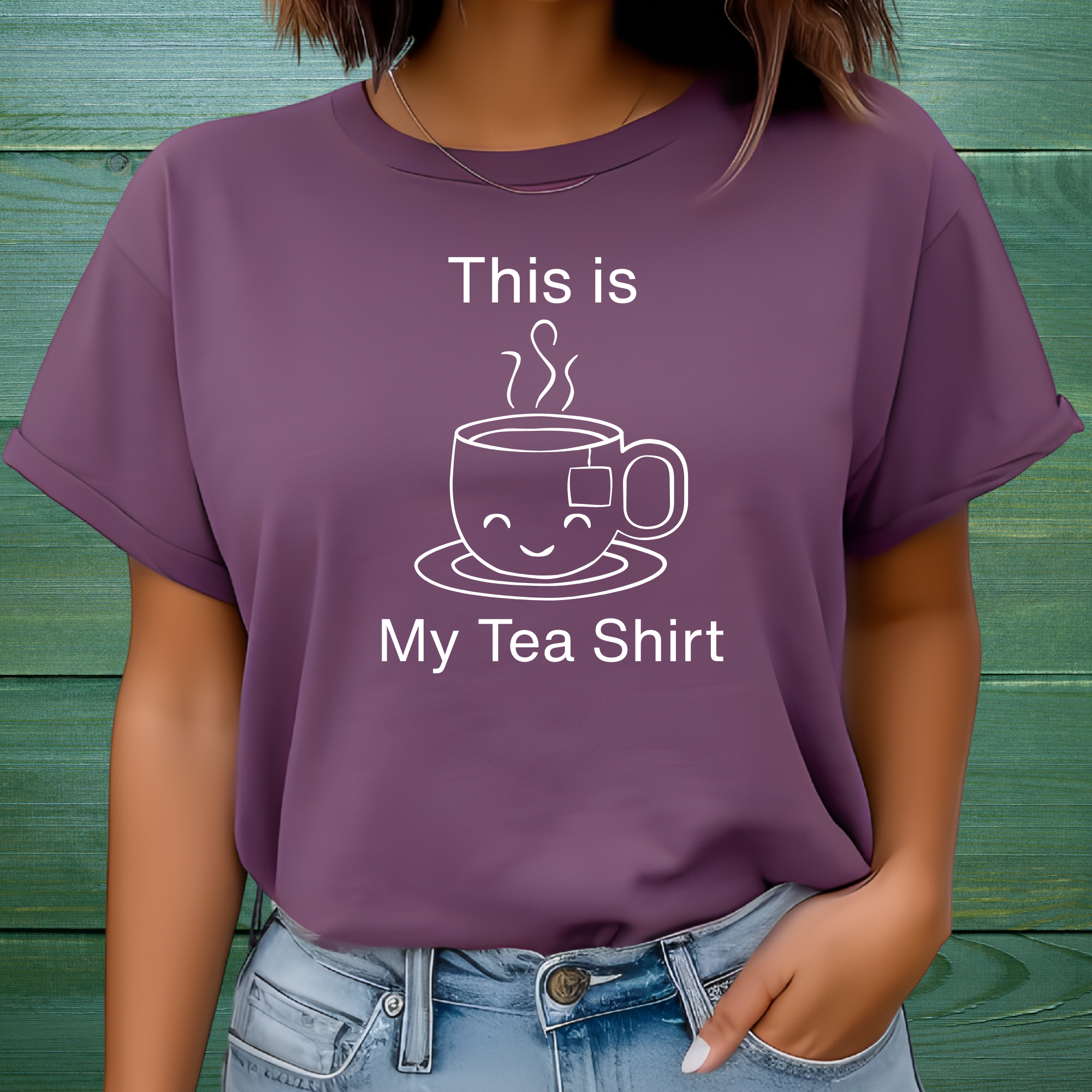 This is my Tea Shirt on Berry Tee