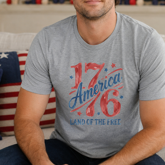 America 1776 on Sport Grey Tee
