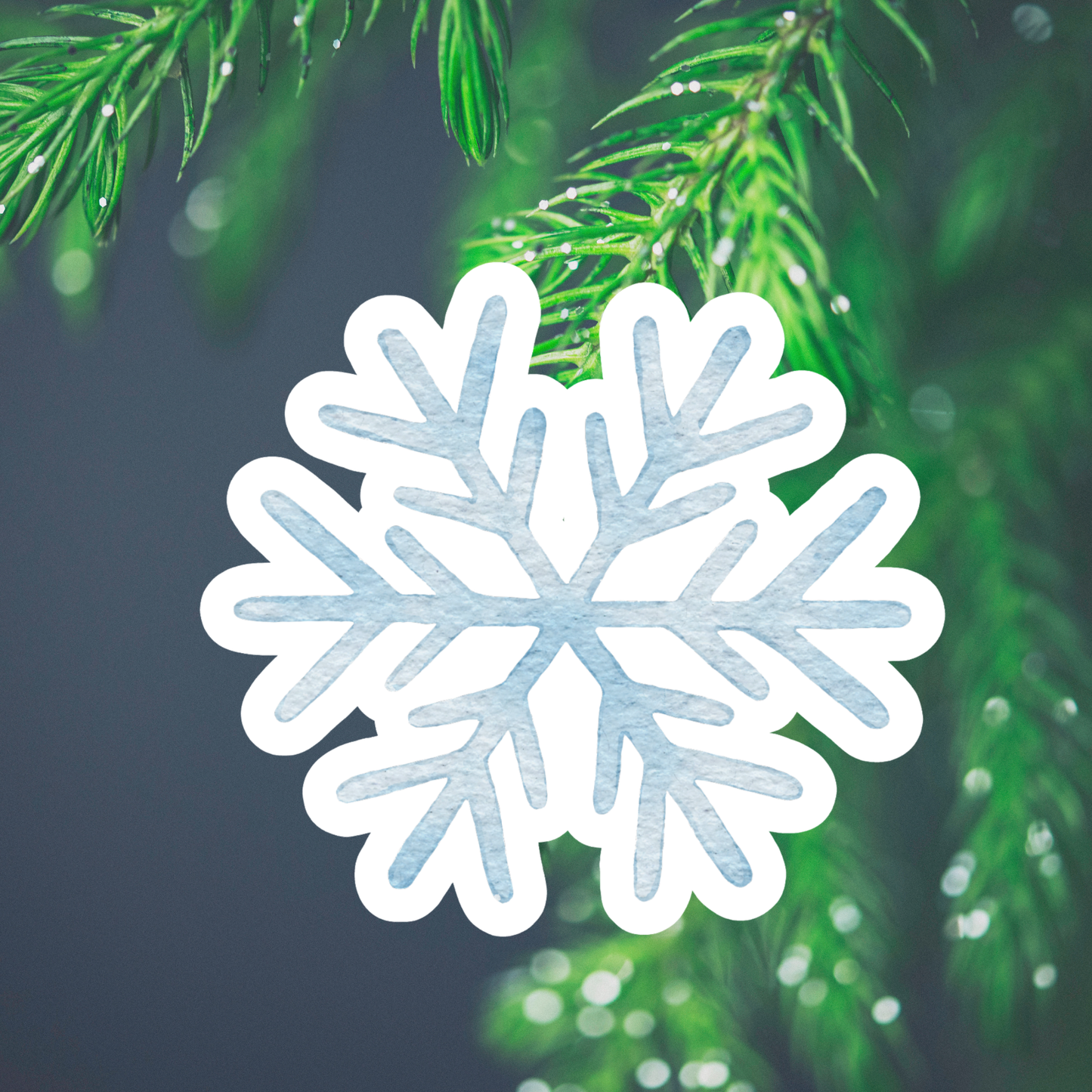 Snowflake Waterproof Vinyl Sticker