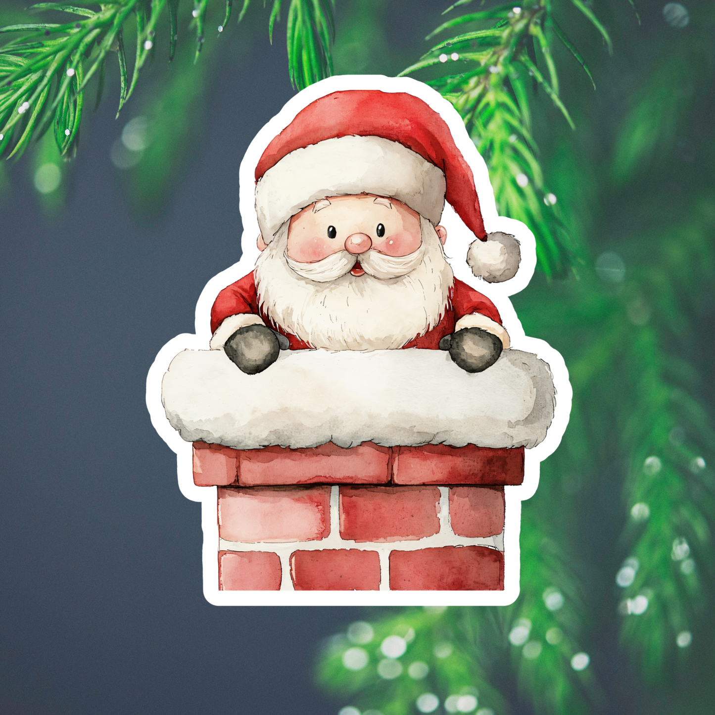 Santa Waterproof Vinyl Sticker