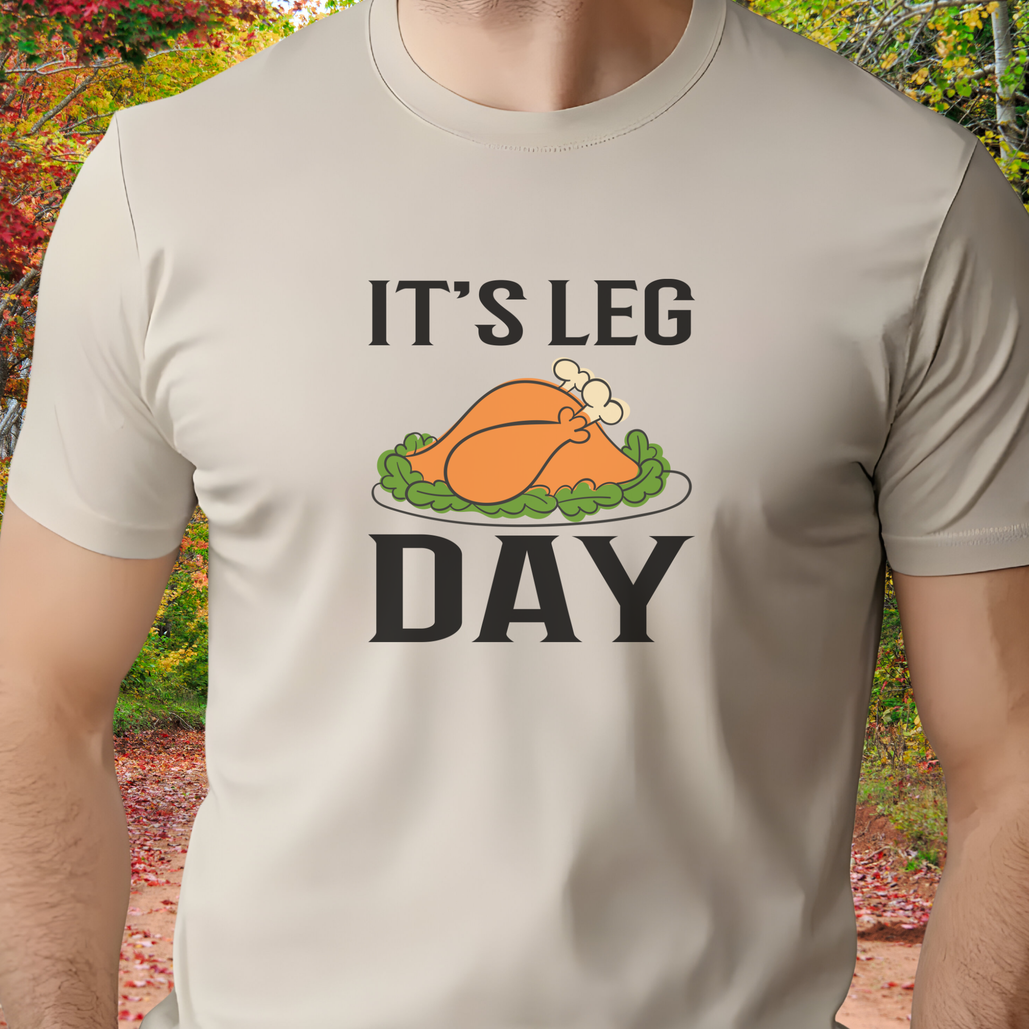 Leg Day on Oatmeal Heather Tee