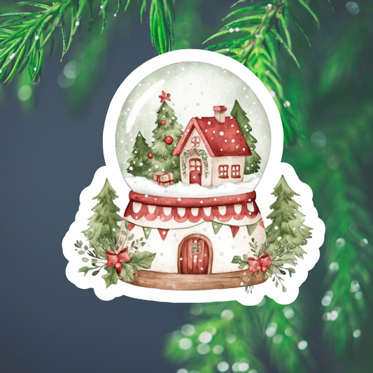 Snow Globe Waterproof Vinyl Sticker