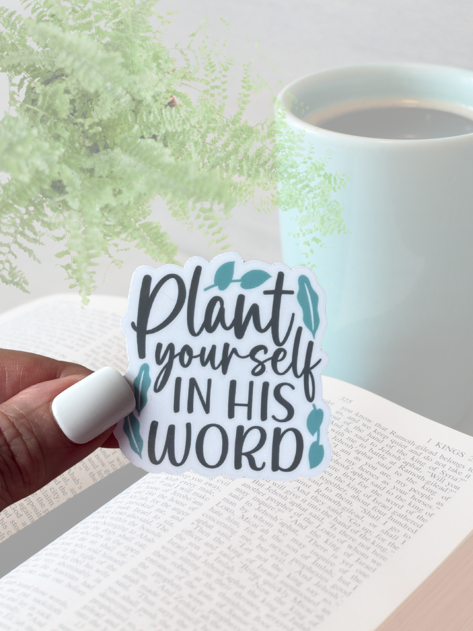 In His Word Waterproof Vinyl Sticker