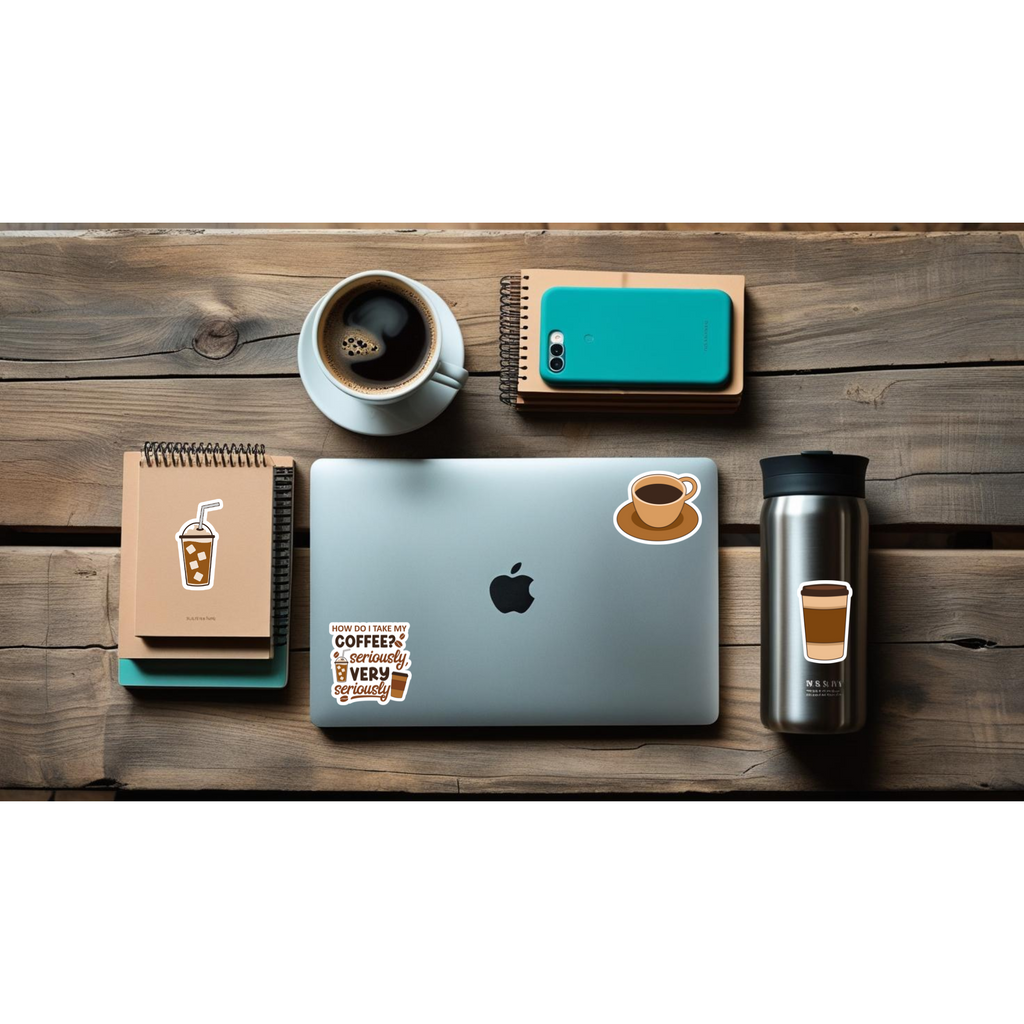 Coffee Cup Waterproof Vinyl Sticker