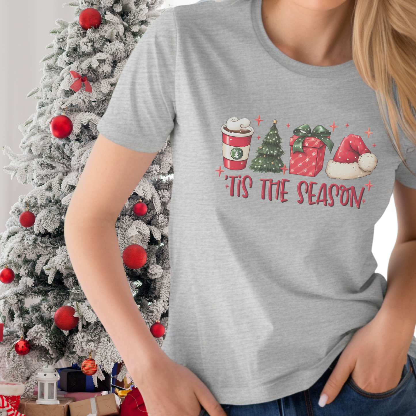 Tis the Season on Sport Grey Tee