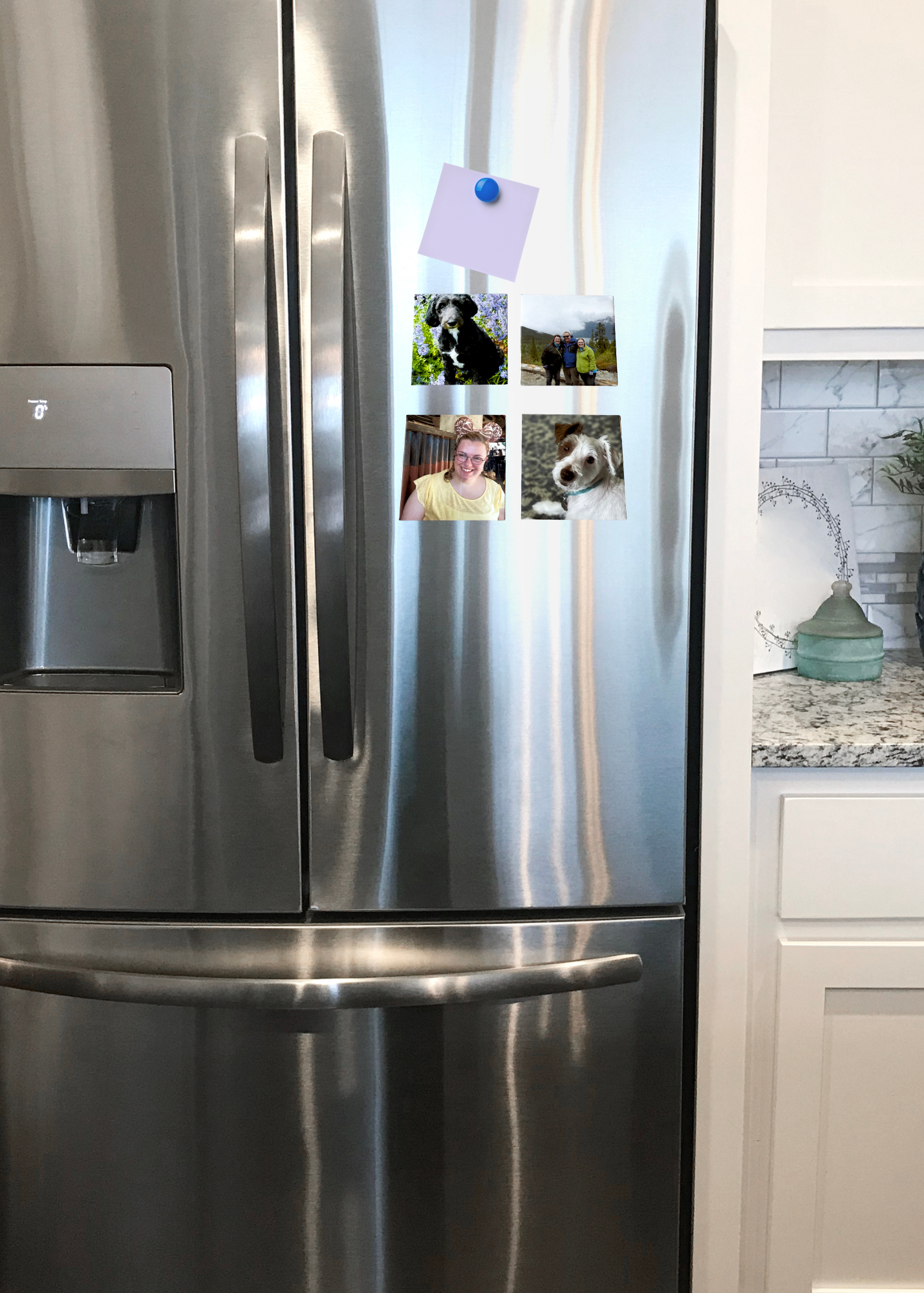 Personalized Photo Magnets – Set of 4 - 2.5”x 2.5“ each