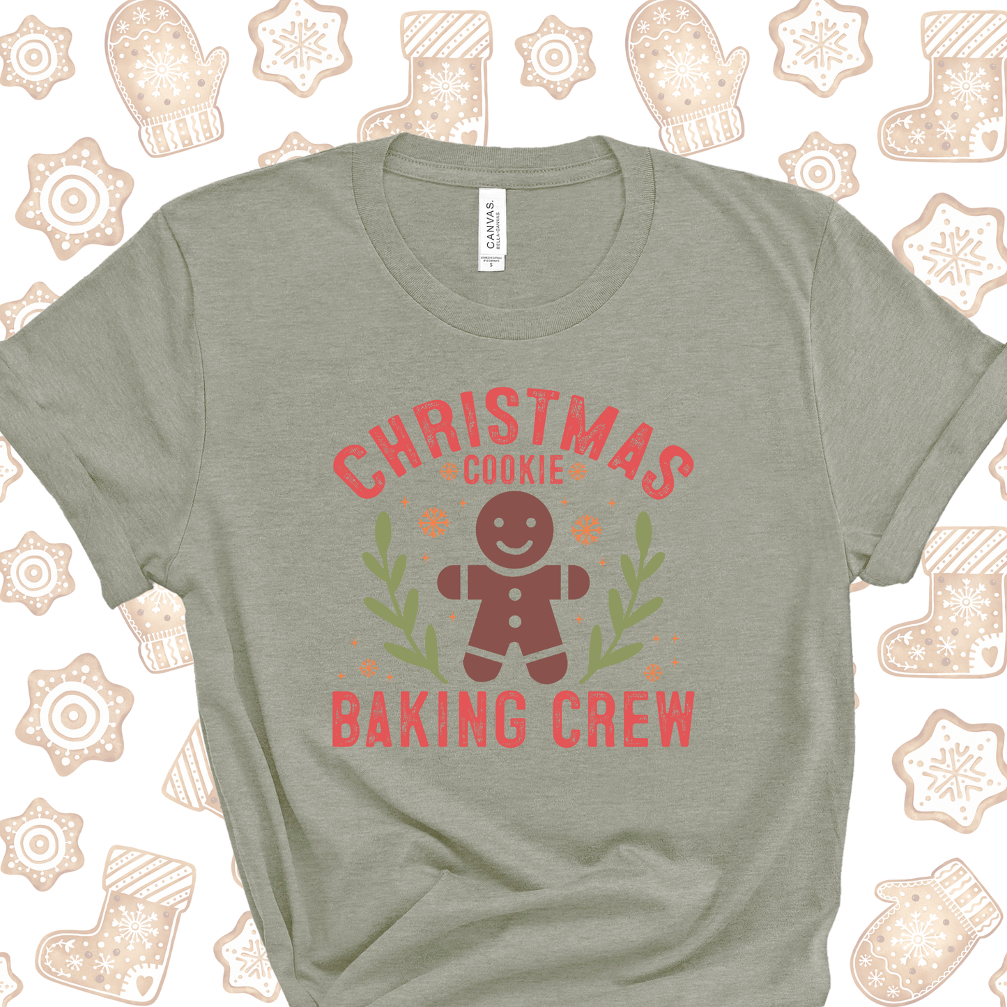 Christmas Baking Crew on Stone Tee