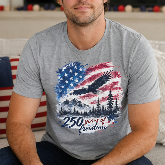 Freedom Mountains on Granite Tee
